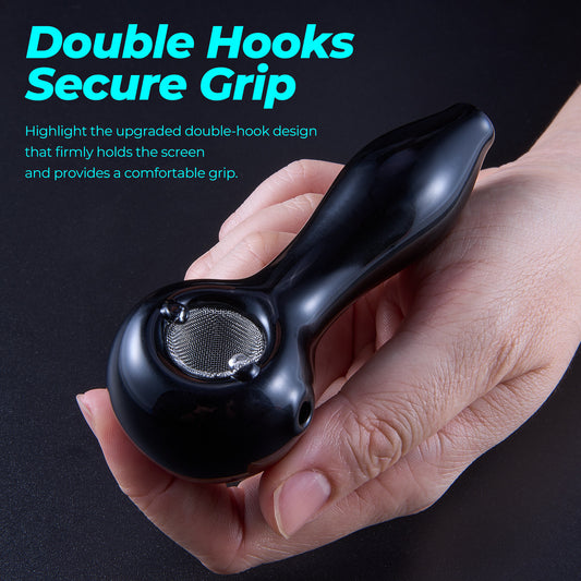 Classic Glass Pipe – Heat Resistant (Black)