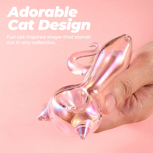 Pink Cat Paw Glass Pipe – Stylish & Fun