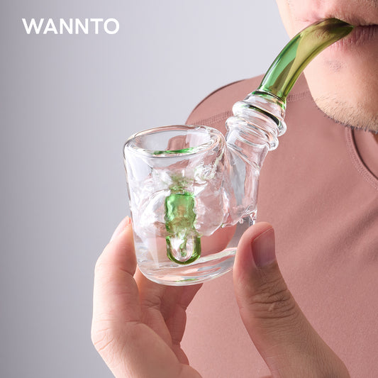 WANNTO Artisan 2-in-1 Glass Bubbler Pipe