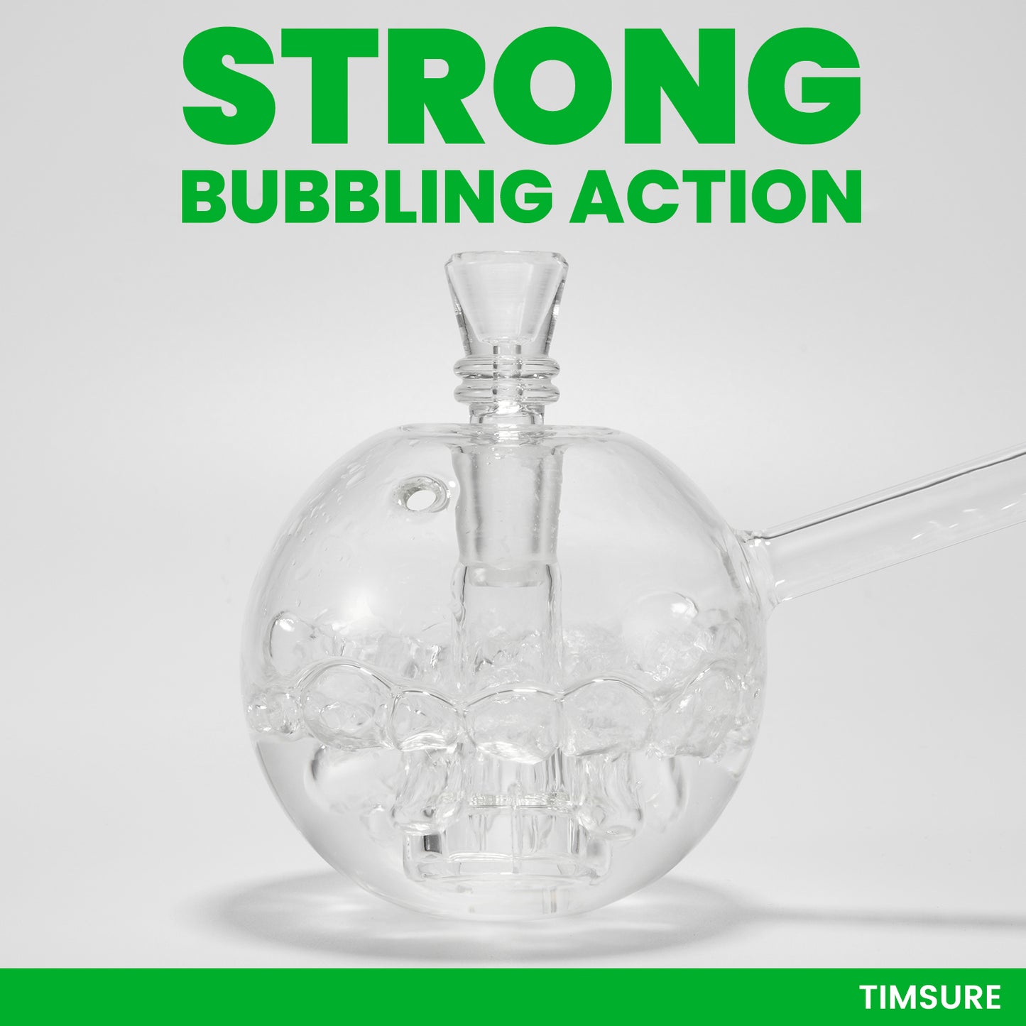 WANNTO Mini Bong – 10.3cm Clear Borosilicate Glass Bong with 8.5cm Water Chamber, 6cm Mouthpiece, 14.5mm Bowl x2 – Small Glass Rig for Water Pipe Smoking