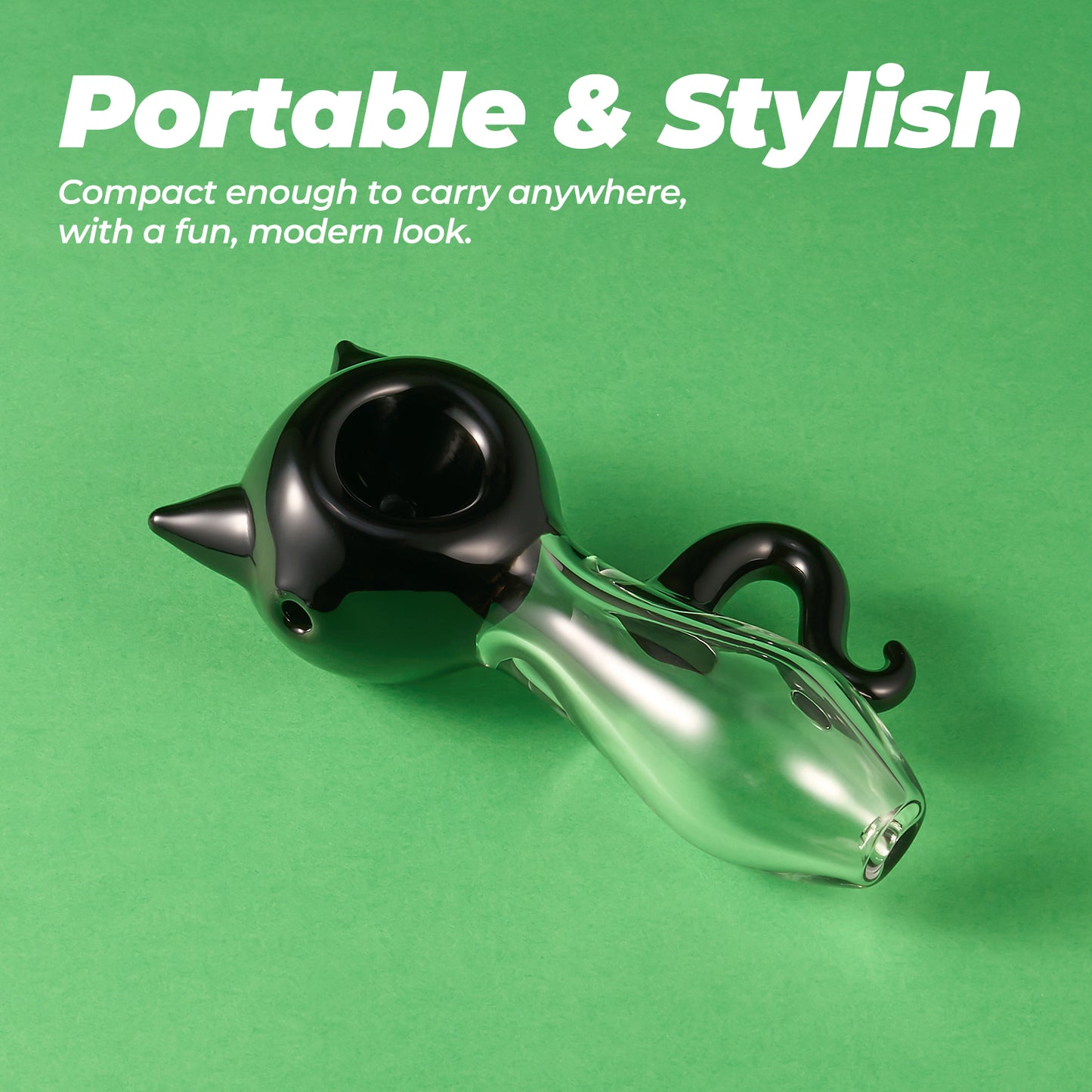 Black Cat Paw Glass Pipe – Cute & Durable