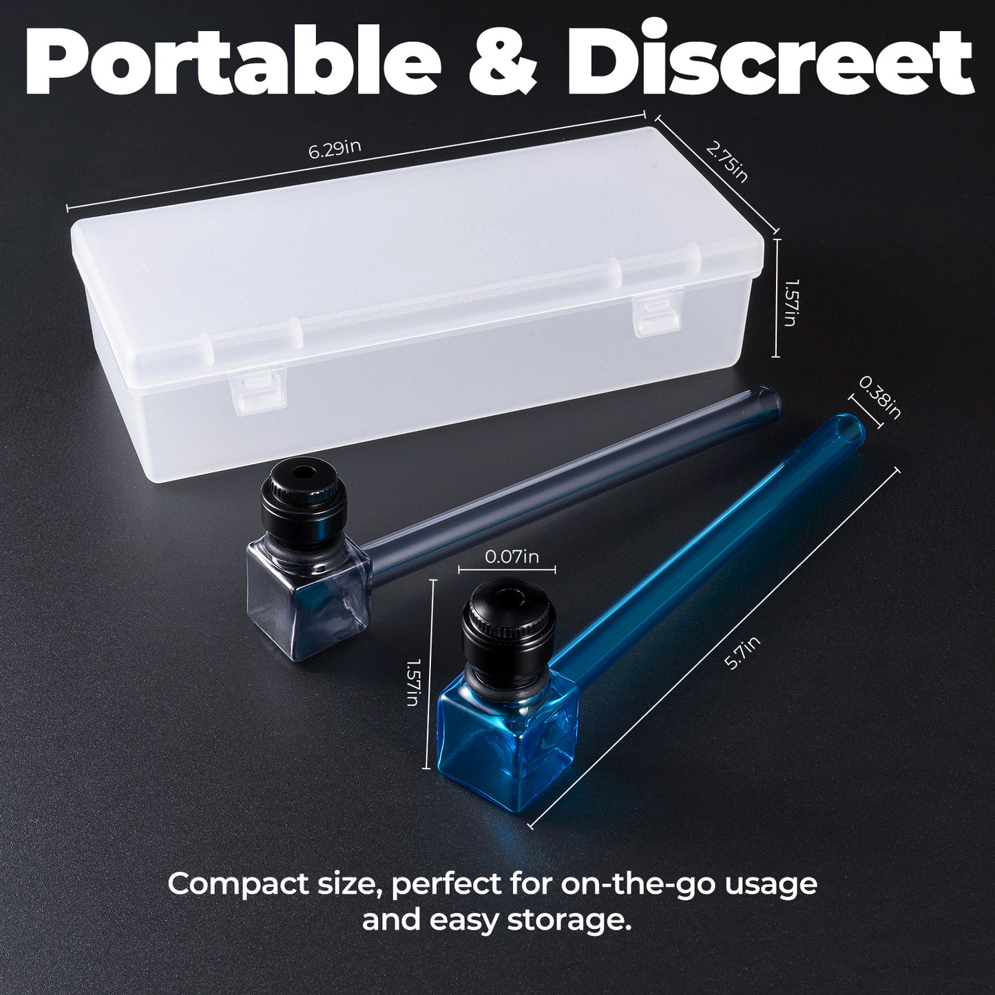 Mini Metal & Glass Pipe – Easy to Clean