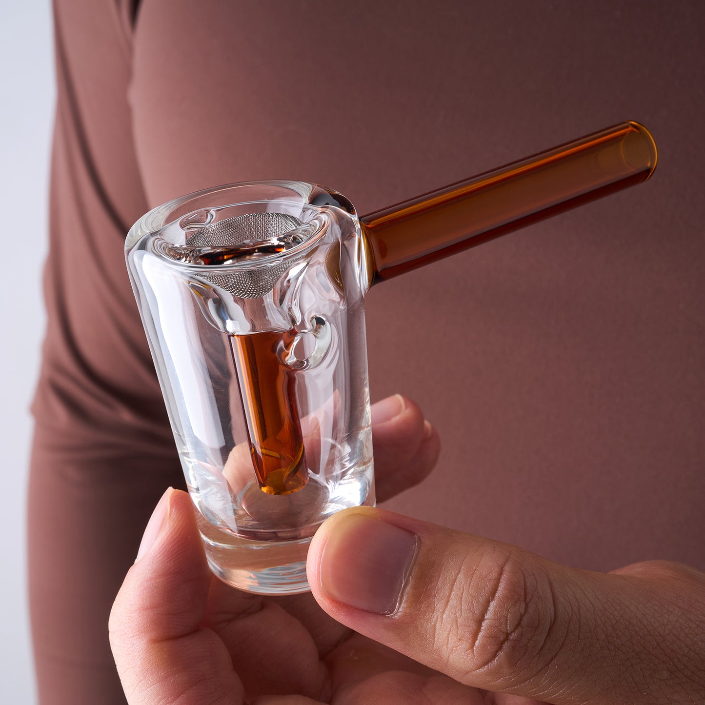 WANNTO 2-in-1 Pocket Glass Bubbler Pipe | Heat-Resistant Borosilicate Mini Bong & Dry Pipe | Side Airflow Control, Full Accessory Kit & Protective Case - Green