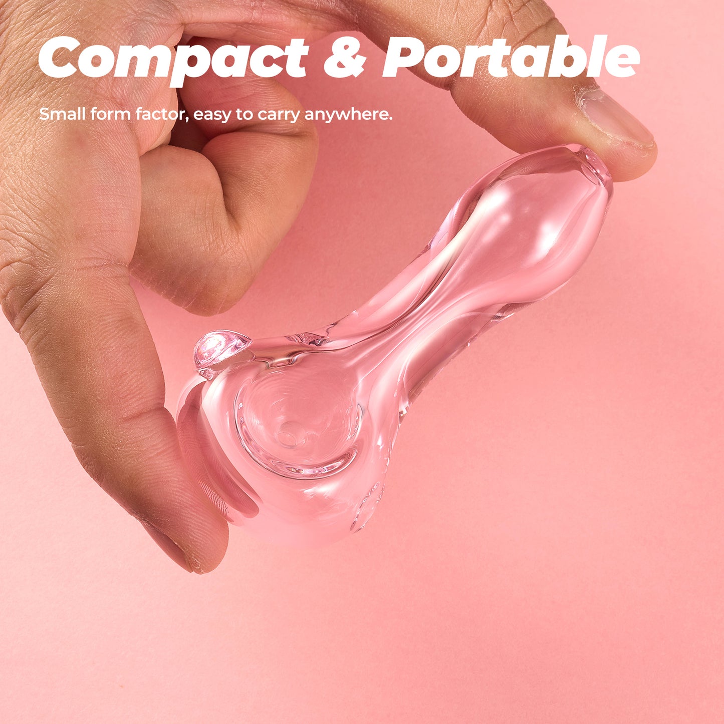 Pink Mini Glass Pipe – Elegant & Portable