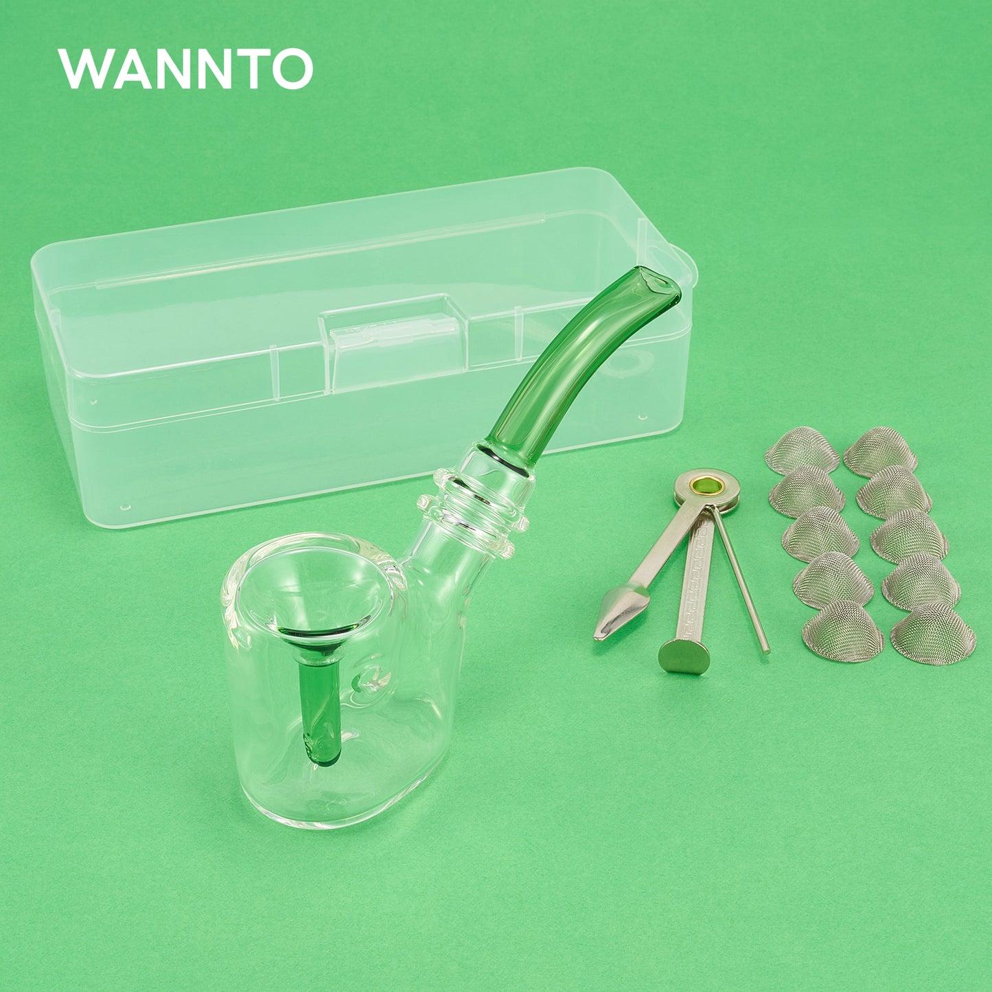 WANNTO Artisan 2-in-1 Glass Bubbler Pipe