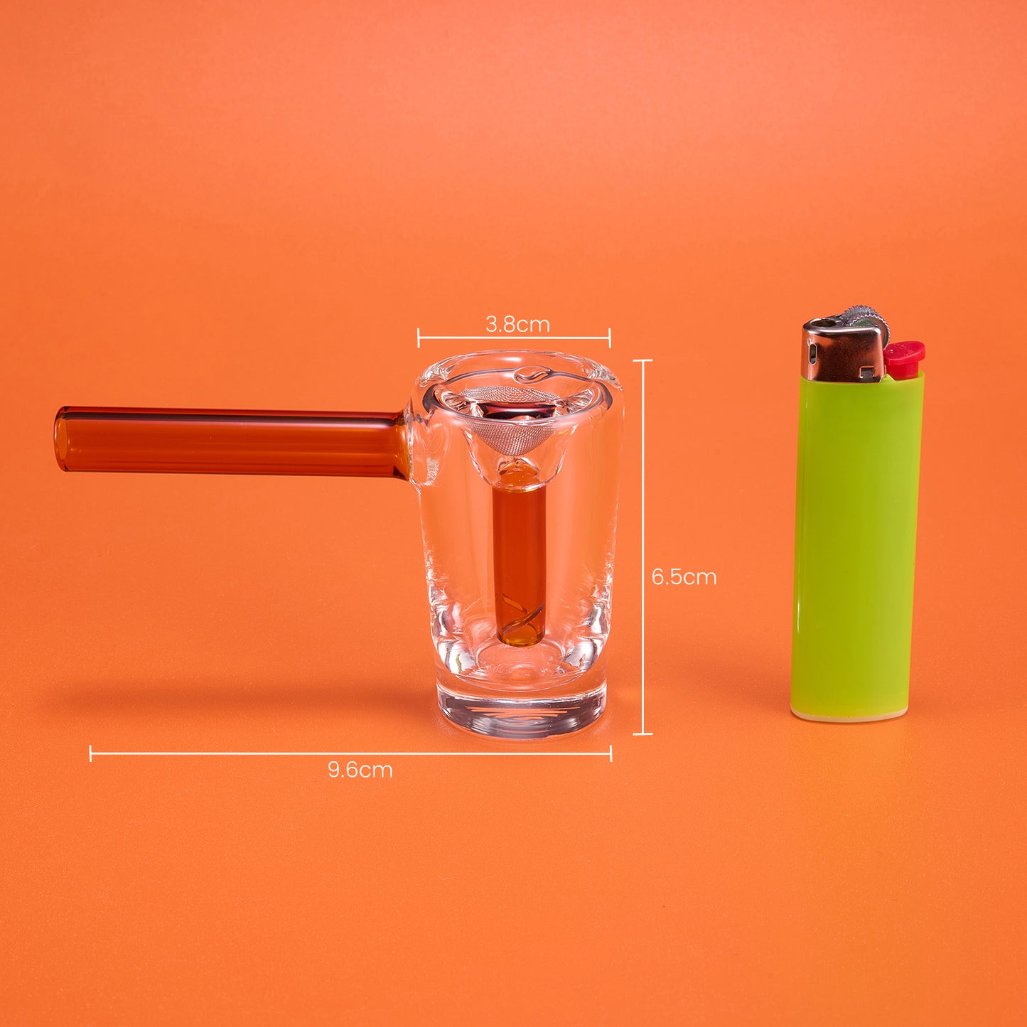 WANNTO 2-in-1 Pocket Glass Bubbler Pipe | Heat-Resistant Borosilicate Mini Bong & Dry Pipe | Side Airflow Control, Full Accessory Kit & Protective Case - Green