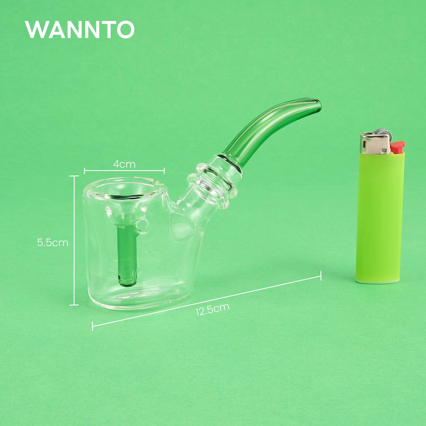 WANNTO Artisan 2-in-1 Glass Bubbler Pipe